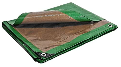 TECPLAST Bâche de Protection 2x3 m HQ250MU Verte et Marron - Haute Performance - Bâche étanche - Résistance Anti-UV