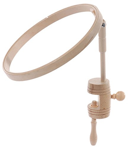 Elbesee Hoop with Table Clamp, Wood, Brown, 20 cm, 8-Inch