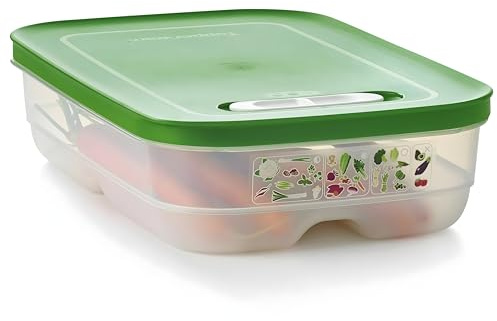 Tupperware VentilOfrais Niedrig 1,8 L - Aufbewahrung Obst und Gemüse Langzeitfrisch - Belüftungssystem 3 Positionen - Spülmaschinenfest - Ideal Familie Küche Hochwertig