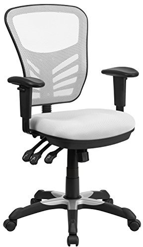 Flash Furniture Bürostuhl, Metall, Weiß, 68 x 65 x 112 cm