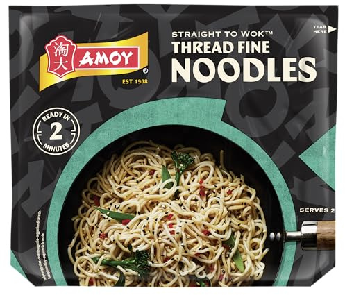 Amoy Straight To Wok Thread Fine Noodles, 2 x 150g