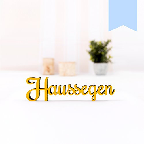 KLEINLAUT 3D-Schriftzug Haussegen in Größe: 10 x 2,7 cm - Dekobuchstaben - 32 Farben zur Wahl - Pastell Blau