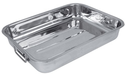 Crealys 500534 Plat à Four Inox, Argenté