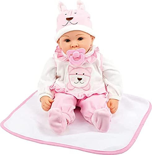 small foot Baby-Puppe Emily mit weichem Körper, inkl. Decke, Mütze, Strampler und Schnuller, 40 cm, ab 2 Jahren, 2735
