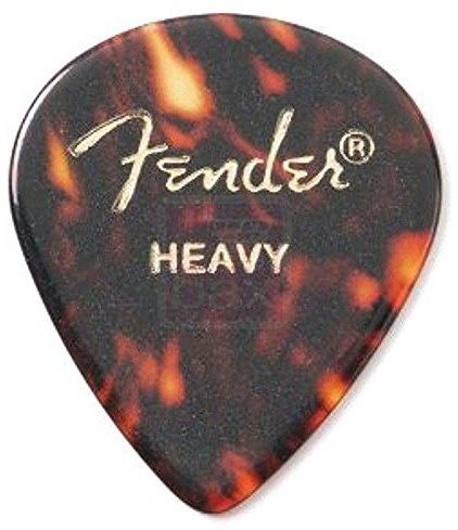 Fender 551 Classic Celluloid Shell Gitarrenplektren, schwer, 12 Stück