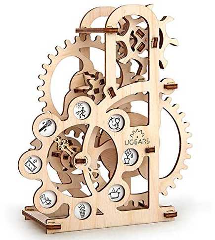UGEARS Mekaniskt 3D-pussel dynamometer modell – gör-det-själv pussel pedagogisk leksak och träbyggsats för barn