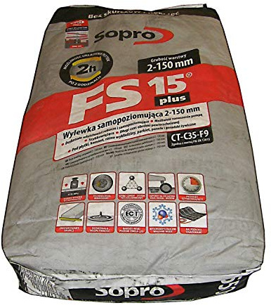Sopro FS 15® plus 550 - selbstnivellierende, pumpfähige, schnell erhärtende Universalspachtelmasse | 25 kg/Sack