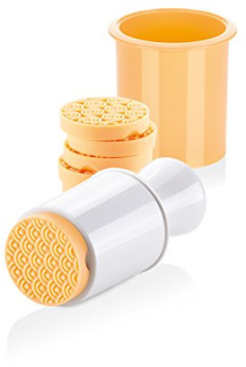 Tescoma 630110 Delicia Timbro per Biscotti 6 Decori Geometrici, Plastica, Giallo, 1 Pezzo
