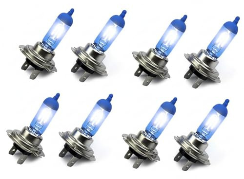 INION SET- 8 x Stück H7 55W PX26D UV-Kristallglas - XENON OPTIK Halogen Lampen Long Life Birnen Super White