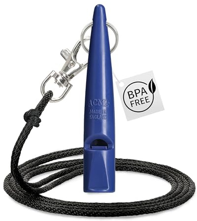 ACME Hundepfeife No. 210,5 + GRATIS Pfeifenband | Hörbar für alle Hund - laut und weitreichend | Für professionelles Rückruf Hundetraining (Baltic Blue)