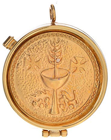 Holyart Custode Plaque dorée Calice diamètre 53 mm