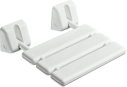 Animo 0001RD31 Duschklappsitz, weiß, beschichtetes Aluminium, ABS