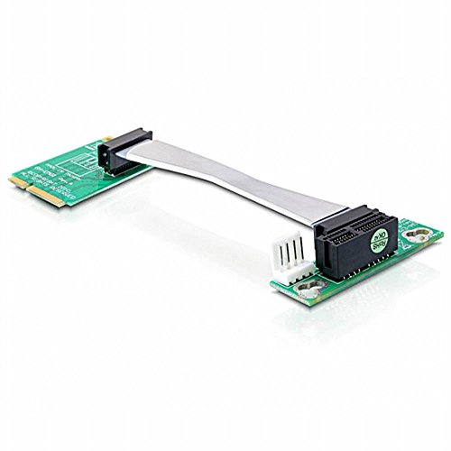DeLOCK 41305 - Cambiador de género (Mini PCI Express/PCI Express), Negro y Verde