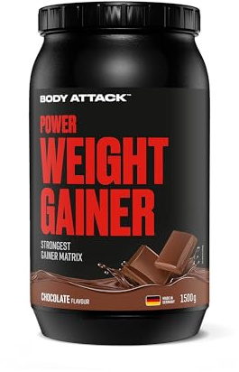 Body Attack Power Weight Gainer Chocolate, 1er Pack (1 x 1.5 kg)