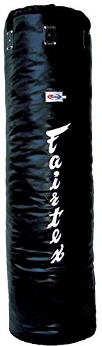 Fairtex Muay Thai - Sacco da boxe HB7 non imbottito, in vera pelle Syntek, 2,1 m, per boxe, kick boxing, MMA, adulto
