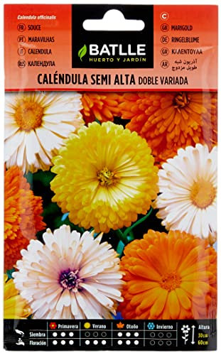 Batlle – Semi di Fiori – Calendula Semi Alta Doppia in miscuglio