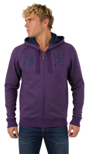 Timberland Men's Sweat Jacket Brown River Hoody - Purple, Men, M