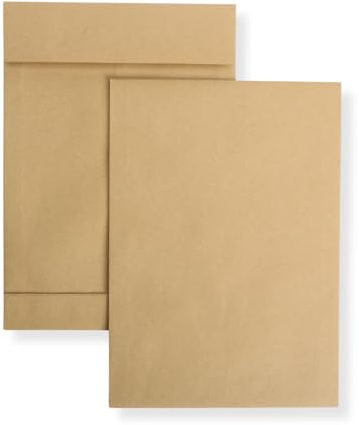 100 Stück Faltentaschen 250x353x40 mm B4 braun haftklebend ohne Fenster Versandtaschen Umschläge Briefumschläge