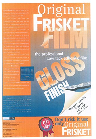 Frisket 380 x 254mm Gloss Low Tack Masking Film (Pack of 8 Sheets)