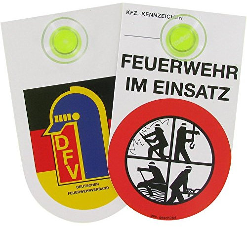Feuerwehrversand-InnenschildFeuerwehr im Einsatz mit Saugnapf