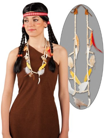 PARTY DISCOUNT Kette Indianerin Kleine Feder