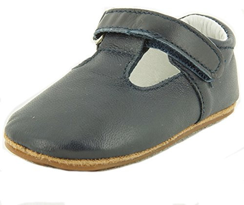 Rose & Chocolat T Strap Baby Mädchen Krabbelschuhe, Blau (Navy 103806), 0-6 Monate (17/18 EU)
