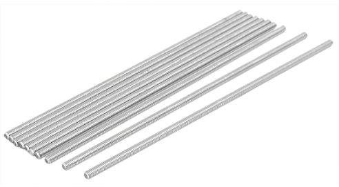 sourcing map 10 Stück Gewindestangen M4x170mm Edelstahl 304 Gewindestift Metrischem Vollgewinde Bar Gewindestäbe für Befestigung CNC-Werkzeugmaschinen 3D-Drucker Industrie Geräte