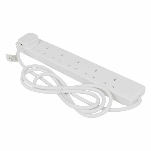 STATUS Multi Plug Extension | 6 Socket Extension Cable | 2m Extension Lead | S6W2MS12