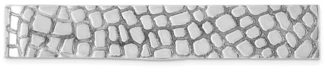Krawattennadel aus 925er-Sterlingsilber, massiv, strukturiert, poliert, nicht gravierbar, 50 x 7 mm, breite Krawattenklammer für Herren