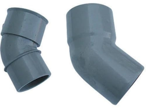 Curva 45° MF in PVC grigio 100mm per tubi di scarico