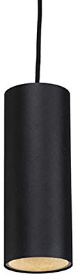 Qazqa Pendelleuchte, Pendellampe - Tubo - Schwarz, 10cm, Ideal als Wohnzimmerlampe