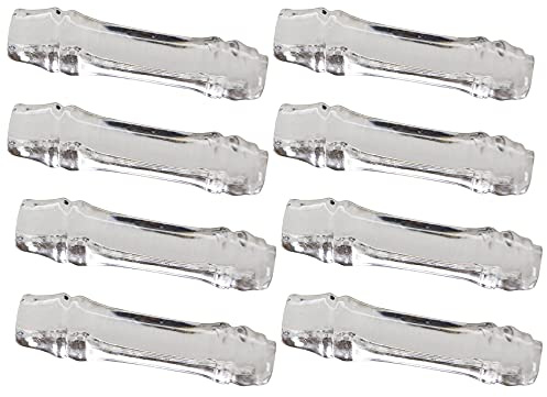 8 Piece Fashion Transparent Glass Chopstick Rest Spoon Fork Knife Holder (bamboo)