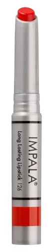 IMPALA | Longlasting Lip Color Red Orange Matte No. 126 | Permanent Lipstick, creamy texture | Long-lasting | Hydrating full-coverage lip color | Moisturizes and nurtures