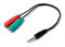 Adaptador Audio Micrófono + Auricular MiniJack 3.5