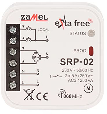 EXTA FREE Rolladensteuerung Rolladenschalter Jalousiesteuerung Rolladen Smart Home Einbau SRP-02
