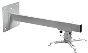 celexon universal Beamer-Wand-Halterung MultiCel WM600 weiß | neigbarer & schwenkbarer Projektor-Halter mit flexibel einstellbaren Wandabstand bis max. 60 cm | Tragkraft max. 15Kg