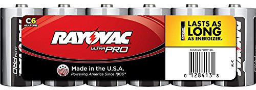 Rayovac C Batteries, Ultra Pro C Cell Batteries Alkaline, 6 Count