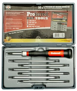 Proferred T29003 Interchangeable Bit Screwdriver Sets, Precision 14 Piece in 1