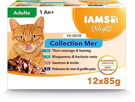 IAMS Adult Wet Cat Food Sea Collection in Jelly 12 x 85g