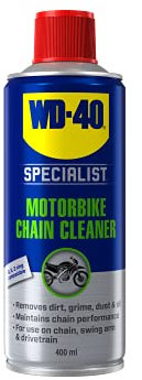 WD-40 Specialist Motorbike Chain Cleaner Spray 400ml - Cleans And Protects, Easy To Use, Total Solution