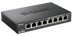 D-Link DES-108 Switch 8 Porte Fast Ethernet, Struttura in Metallo, Nero
