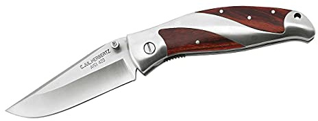 Herbertz Messer Einhandmesser, AISI 420, Pakkaholz-Schale, grau, M, 1010126410