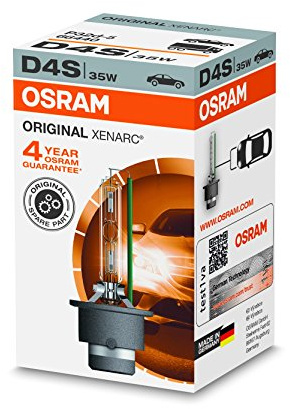 OSRAM XENARC ORIGINAL D4S HID, xenon headlight bulb, 66440, folding carton box (1 piece)