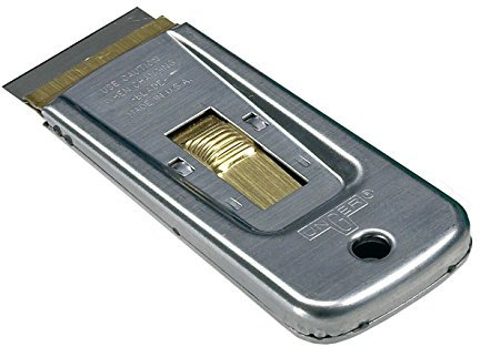 Unger Carbon Steel Scraper with Blade, Rubber Handle