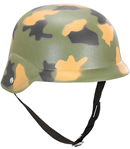 W WIDMANN MILANO Party Fashion 8581M - Militärhelm, Tarnmuster, aus Hardplastik, Soldat, Bundeswehr, Hut, Kopfschmuck, Accessoire, Mottoparty, Karneval