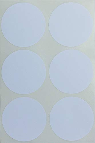 Sticker Weiß 50 mm runde Aufkleber – 5 cm Sticker 72 Stück von Royal Green
