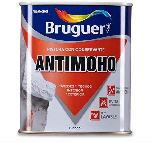 Bruguer Pintura con Conservante Antimoho Mate Blanco 750 ml
