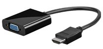 Microconnect HDMVGA2B - Adapter HDMI - VGA M/F, Black - Support Audio, 1920*1200 (max) - USB to Micro B for charging needed - Warranty: 25Y