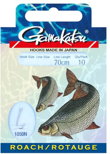Gamakatsu Rotauge LS1050 70cm - 10 gebundene Angelhaken