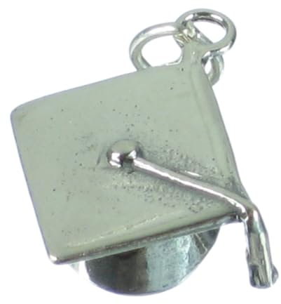 Maldon Jewellery Mortarboard sterling silver charm .925 x 1 Mortar Board Graduation hats
